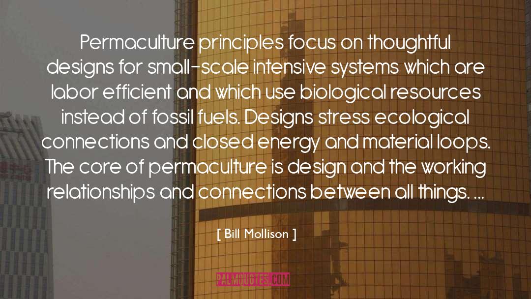 Bill Mollison Quotes: Permaculture principles focus on thoughtful