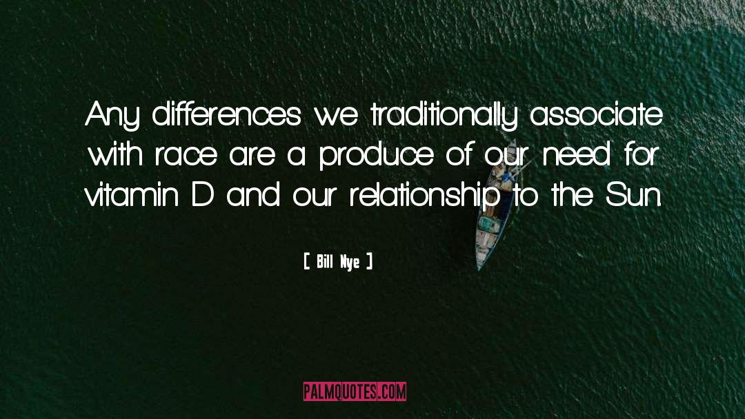 Bill Nye Quotes: Any differences we traditionally associate