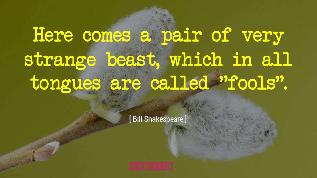 Bill Shakespeare Quotes: Here comes a pair of