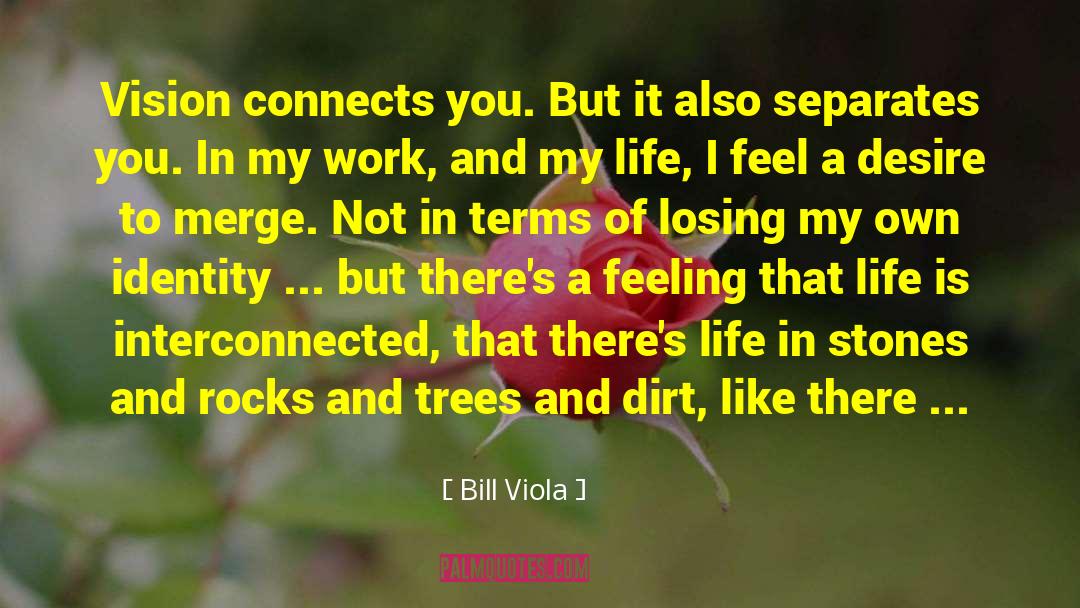 Bill Viola Quotes: Vision connects you. But it