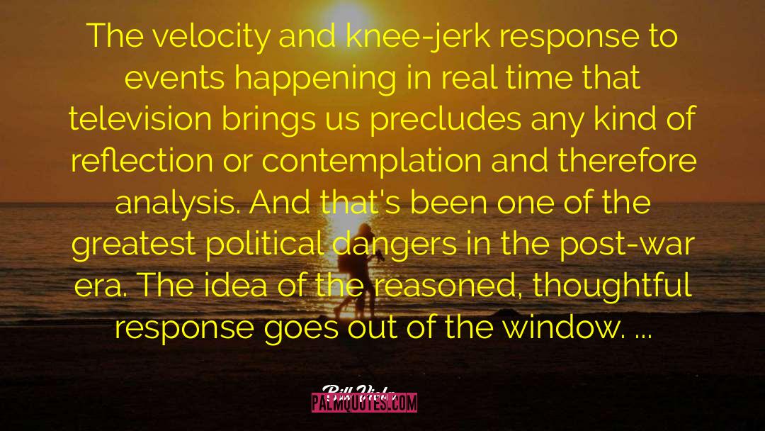 Bill Viola Quotes: The velocity and knee-jerk response