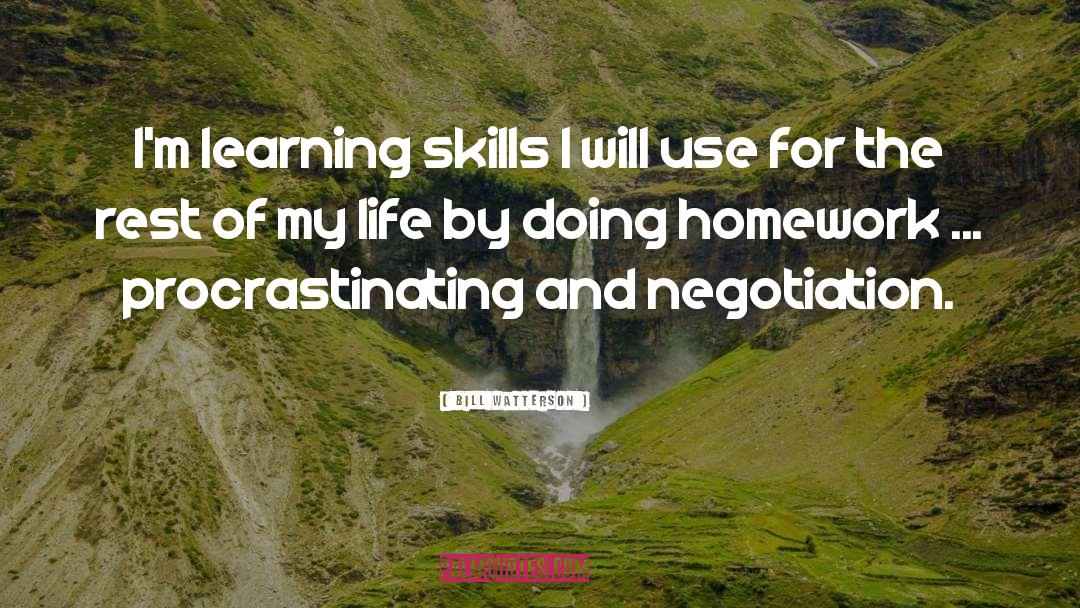 Bill Watterson Quotes: I'm learning skills I will