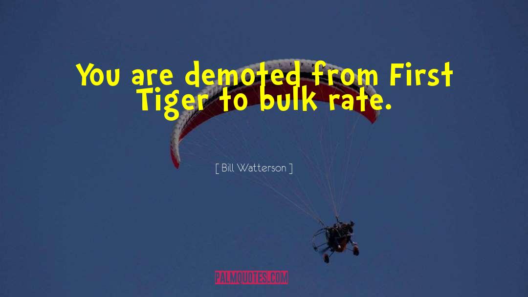 Bill Watterson Quotes: You are demoted from First