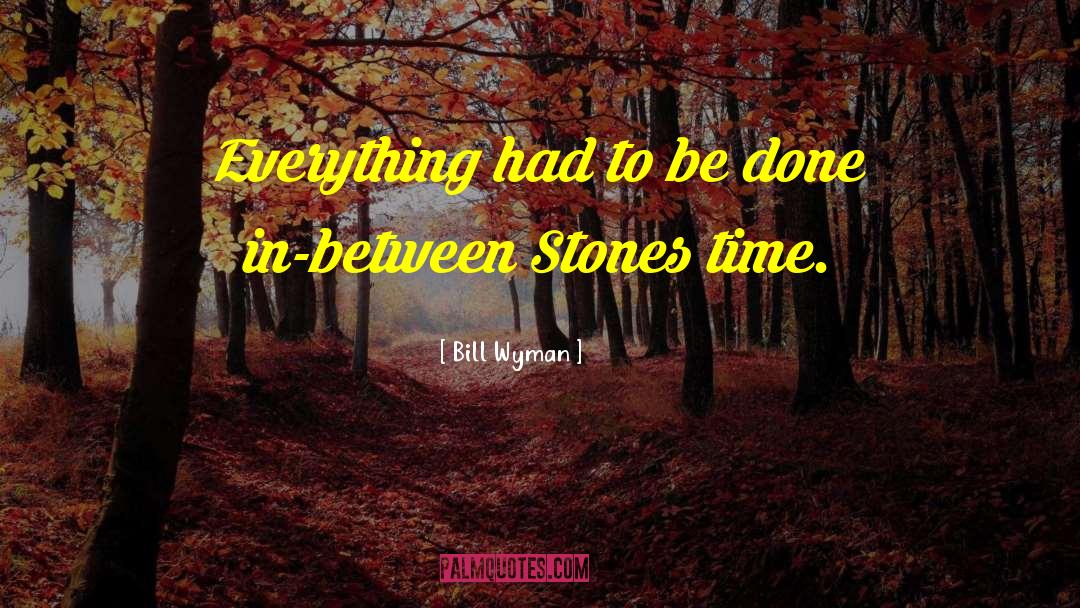 Bill Wyman Quotes: Everything had to be done