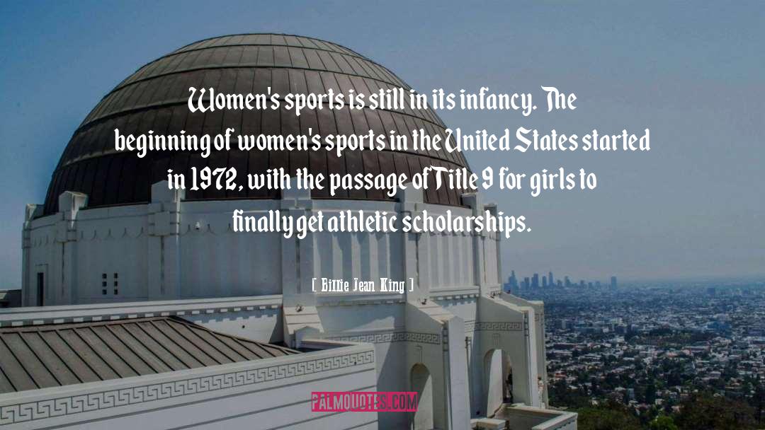 Billie Jean King Quotes: Women's sports is still in