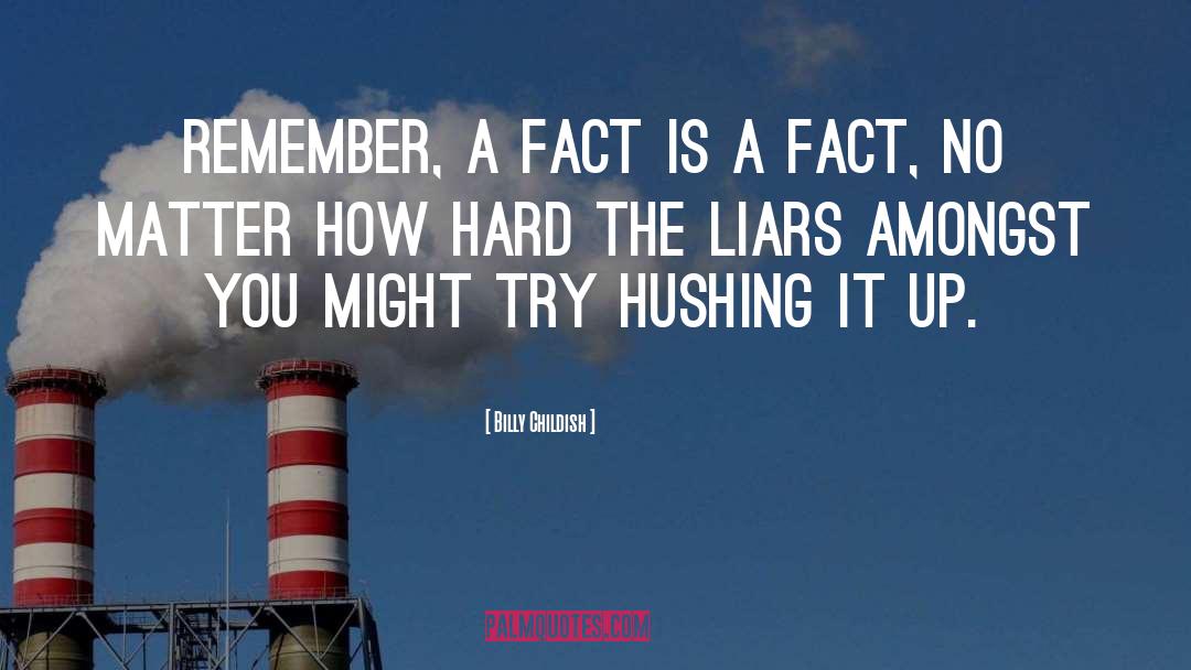 Billy Childish Quotes: Remember, a fact is a