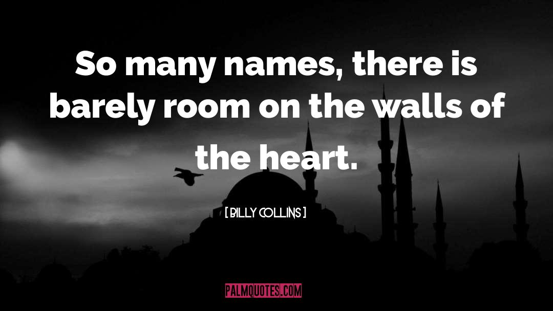 Billy Collins Quotes: So many names, there is