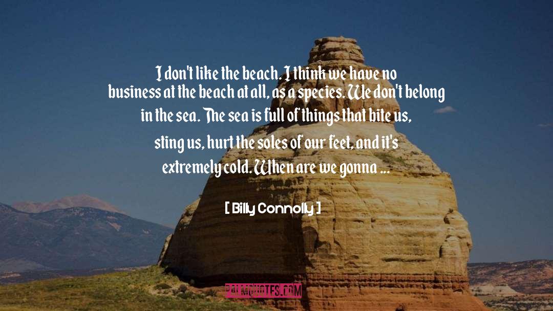 Billy Connolly Quotes: I don't like the beach.