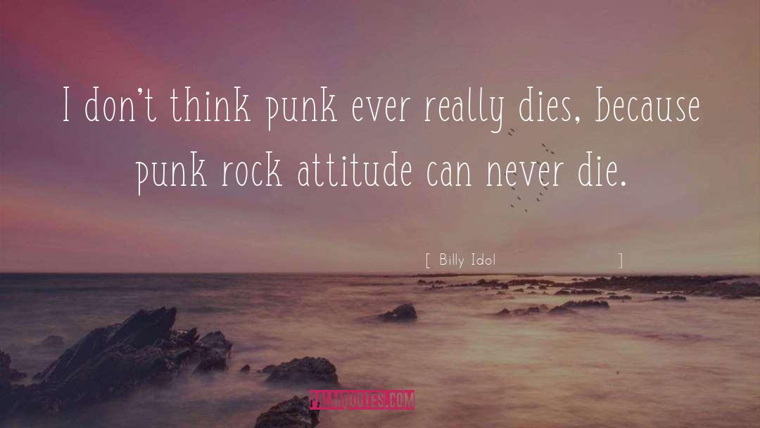 Billy Idol Quotes: I don't think punk ever