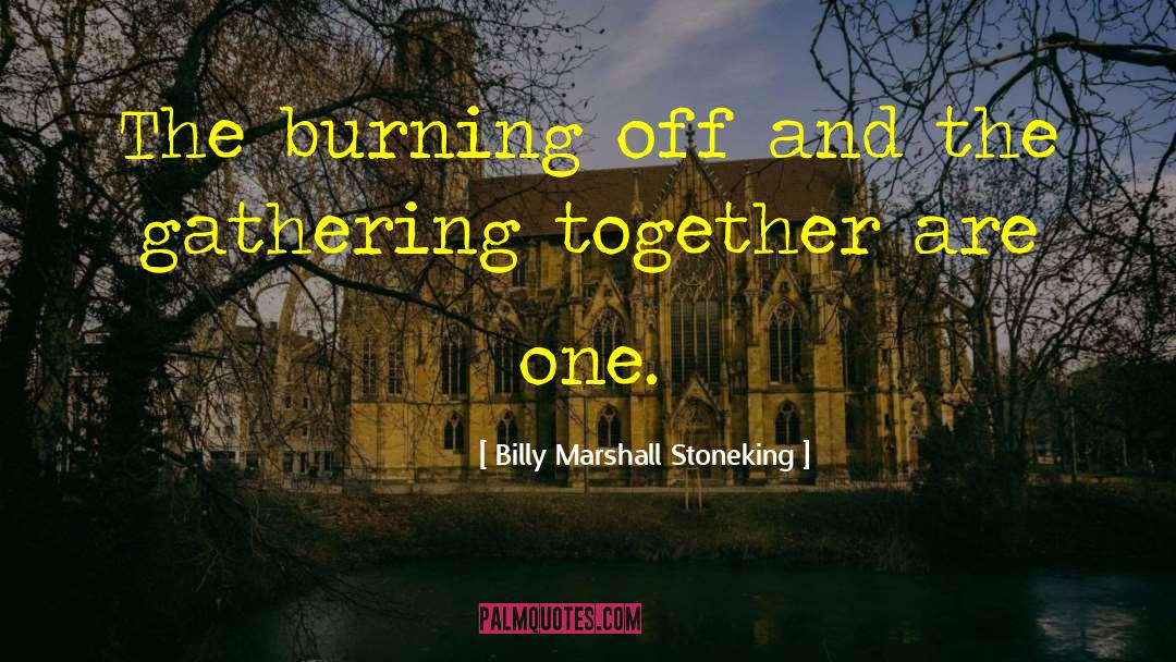 Billy Marshall Stoneking Quotes: The burning off and the