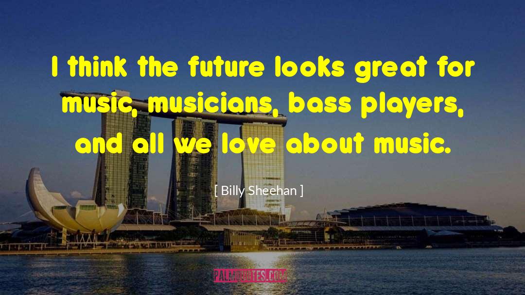 Billy Sheehan Quotes: I think the future looks