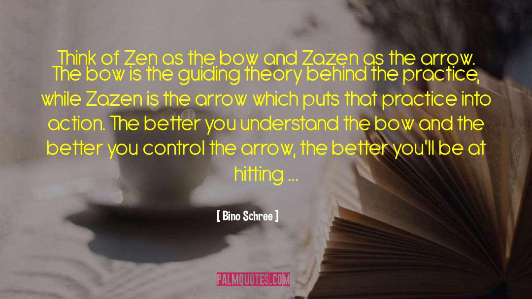 Bino Schree Quotes: Think of Zen as the
