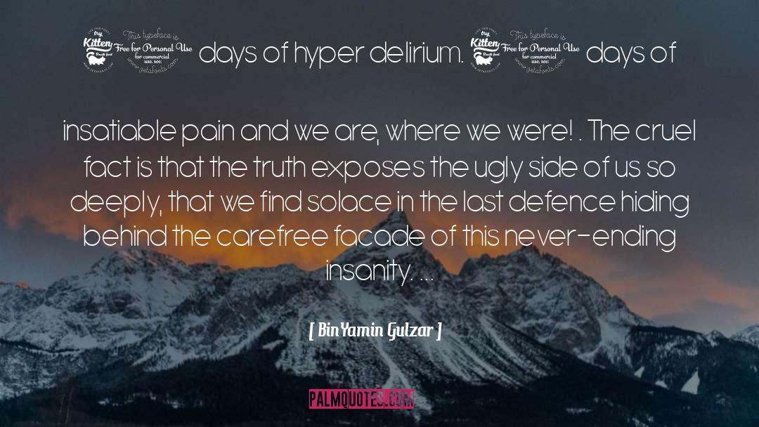 BinYamin Gulzar Quotes: 60 days of hyper delirium.