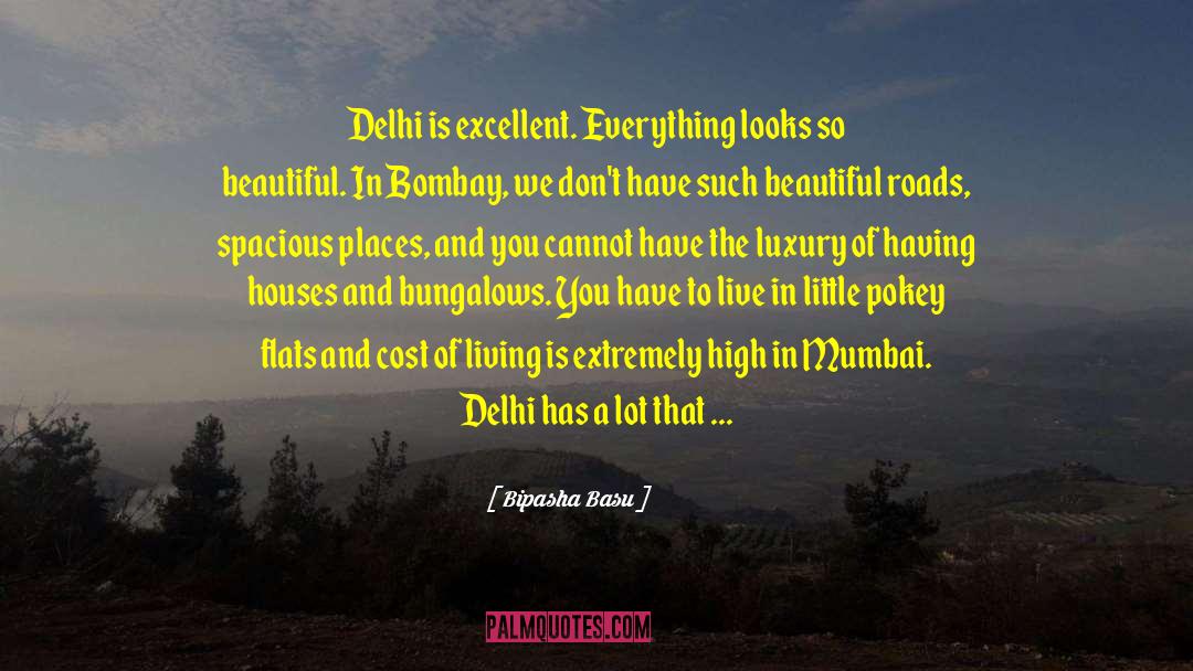 Bipasha Basu Quotes: Delhi is excellent. Everything looks