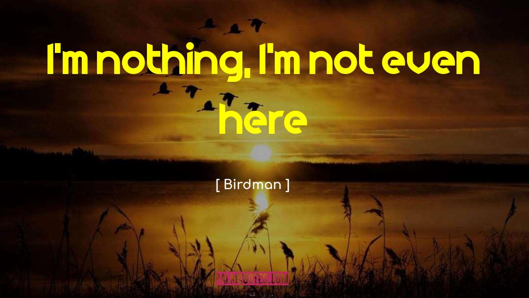 Birdman Quotes: I'm nothing, I'm not even