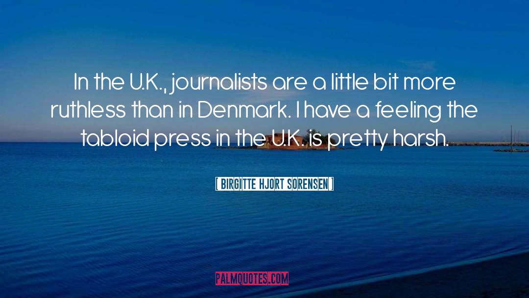 Birgitte Hjort Sorensen Quotes: In the U.K., journalists are
