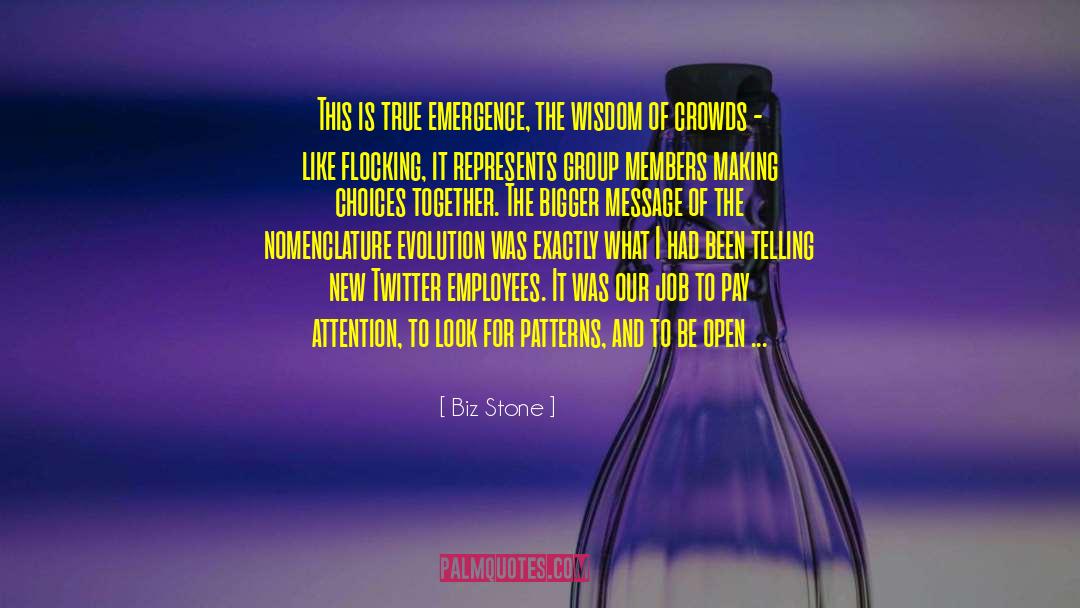 Biz Stone Quotes: This is true emergence, the