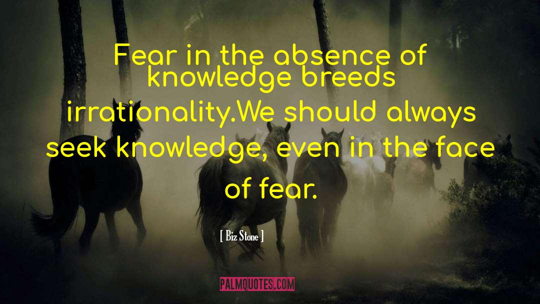 Biz Stone Quotes: Fear in the absence of