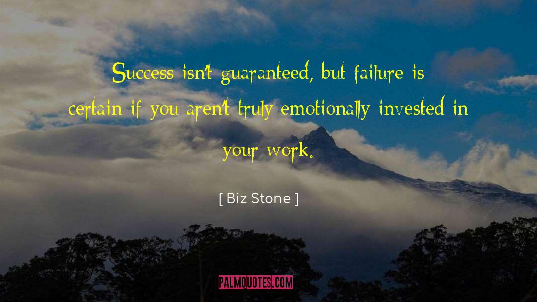 Biz Stone Quotes: Success isn't guaranteed, but failure