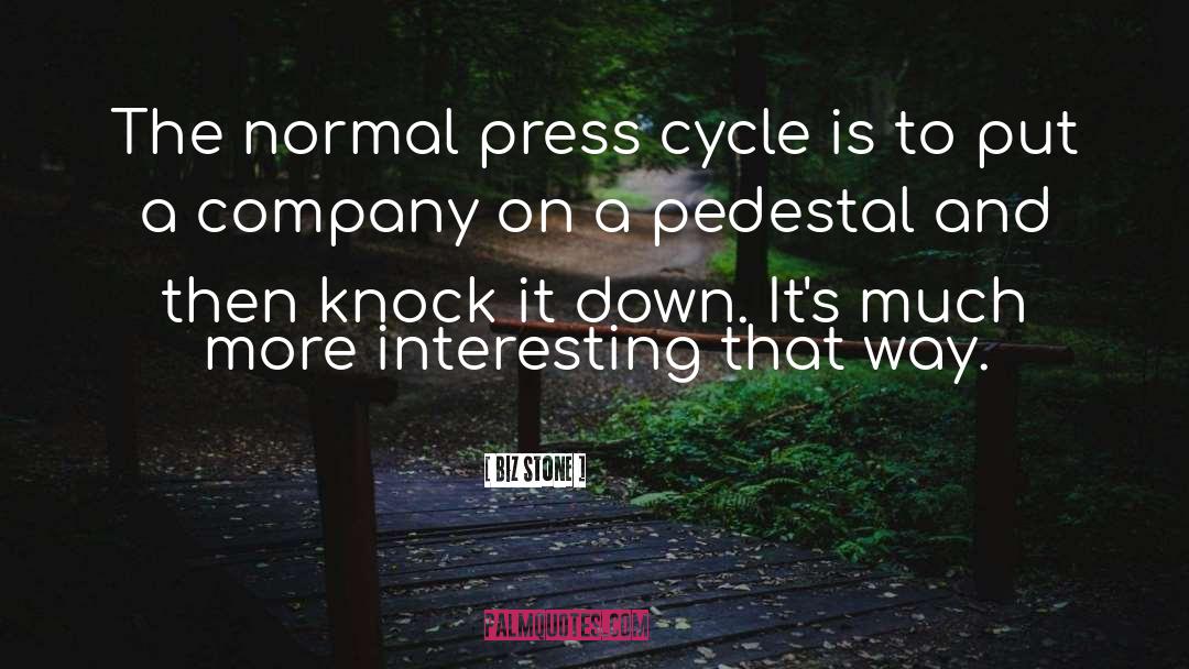 Biz Stone Quotes: The normal press cycle is