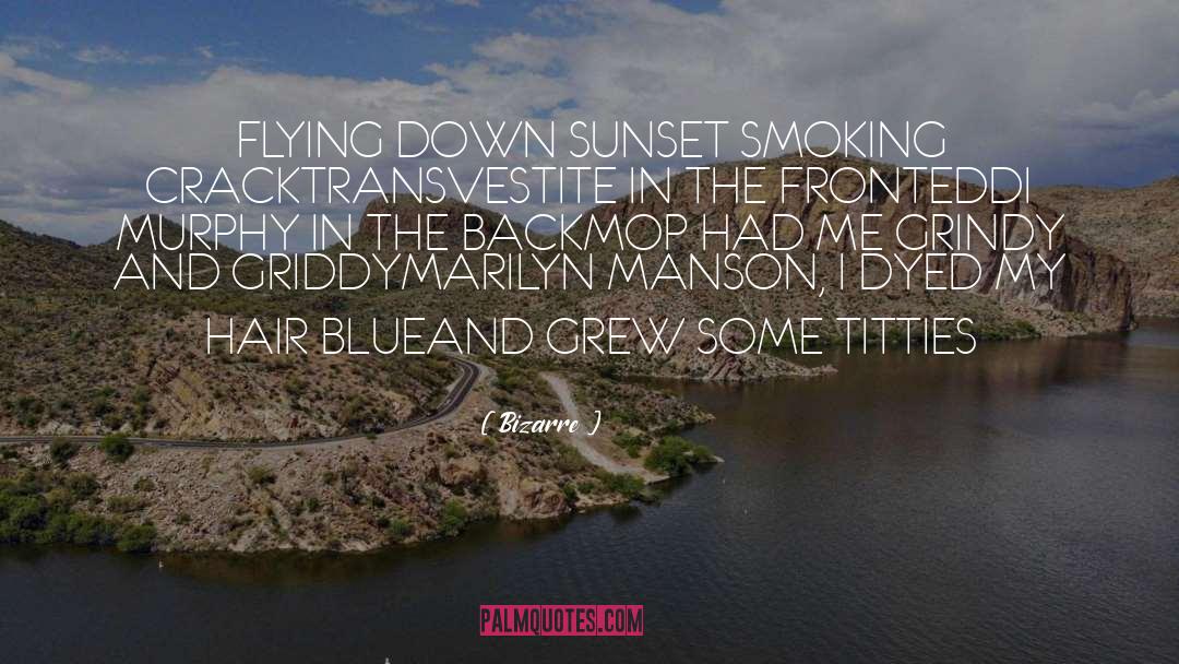 Bizarre Quotes: FLYING DOWN SUNSET SMOKING CRACK<br>TRANSVESTITE