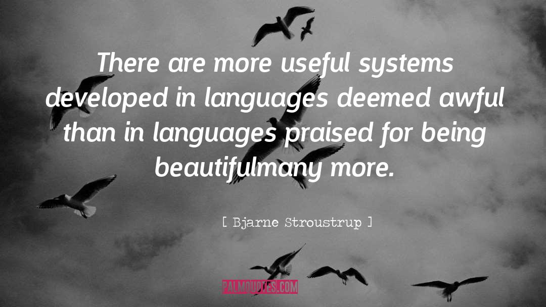 Bjarne Stroustrup Quotes: There are more useful systems