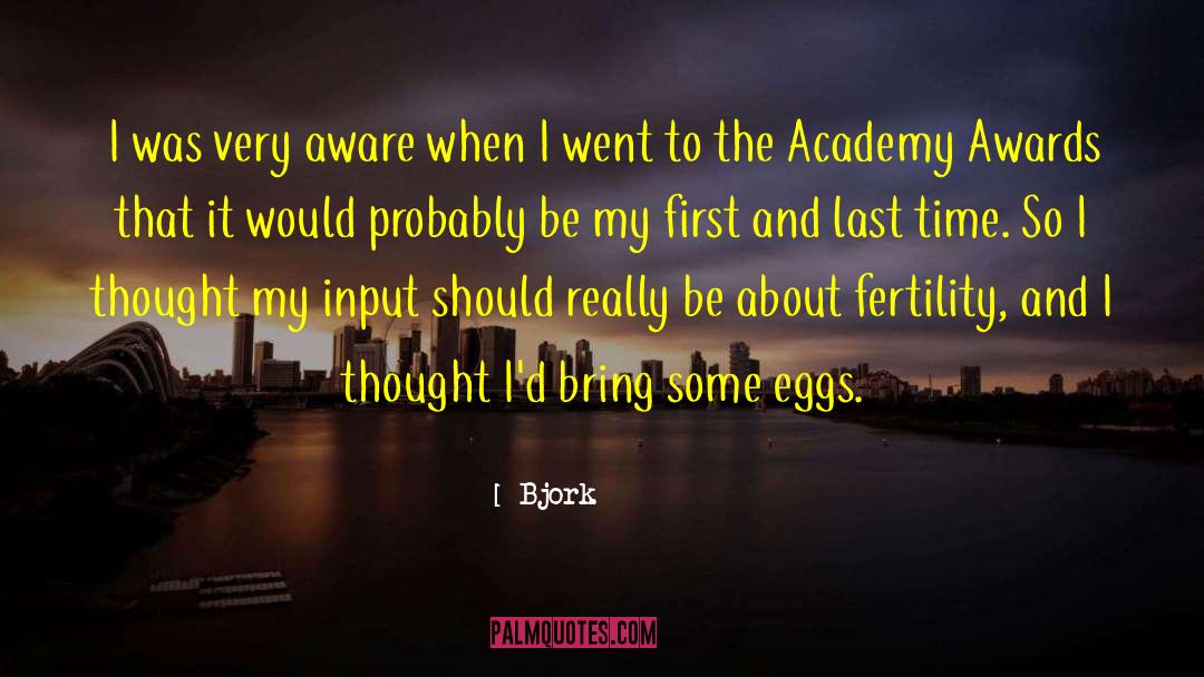 Bjork Quotes: I was very aware when