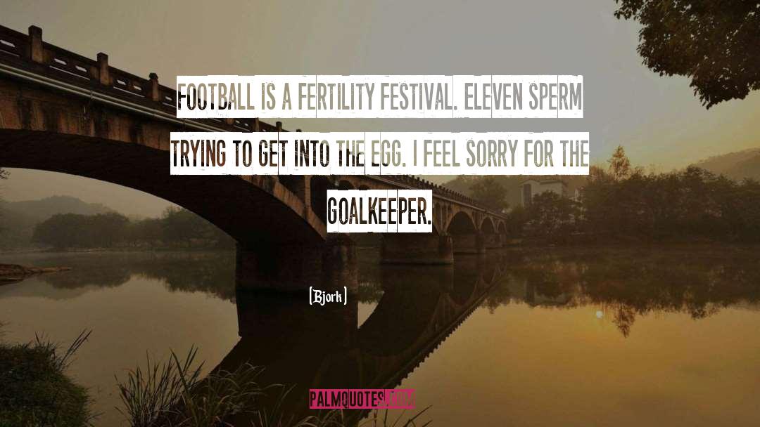 Bjork Quotes: Football is a fertility festival.