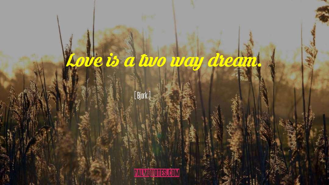 Bjork Quotes: Love is a two way