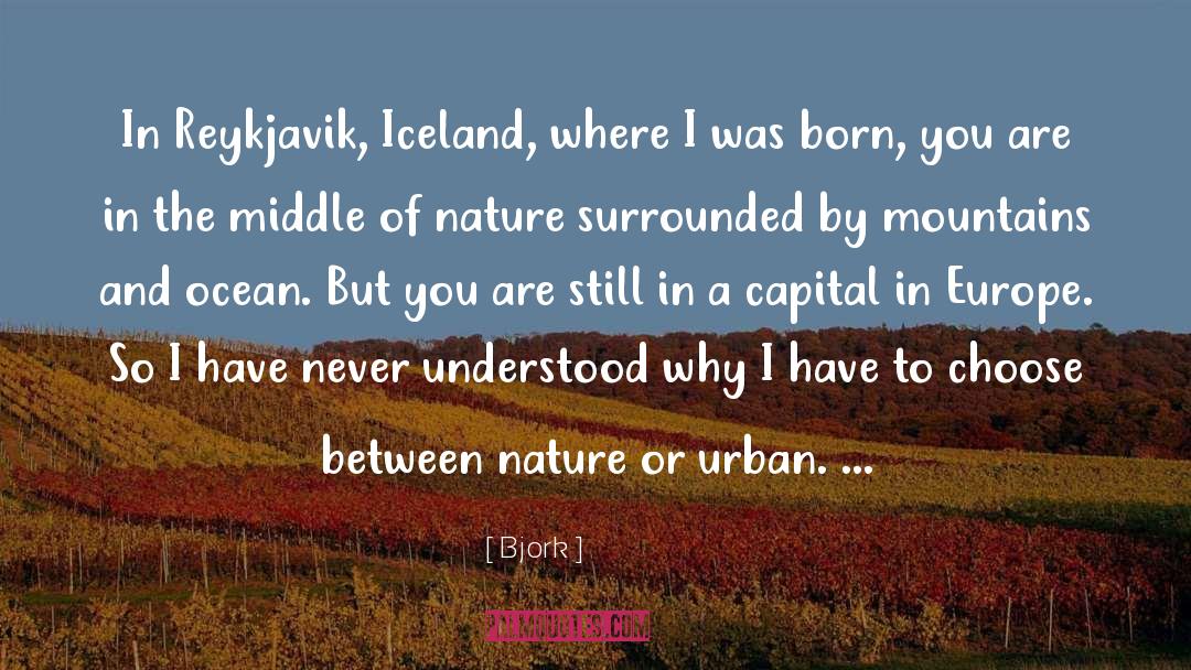 Bjork Quotes: In Reykjavik, Iceland, where I