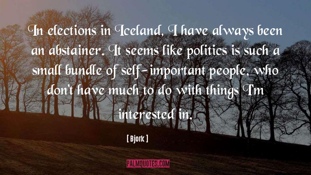 Bjork Quotes: In elections in Iceland, I