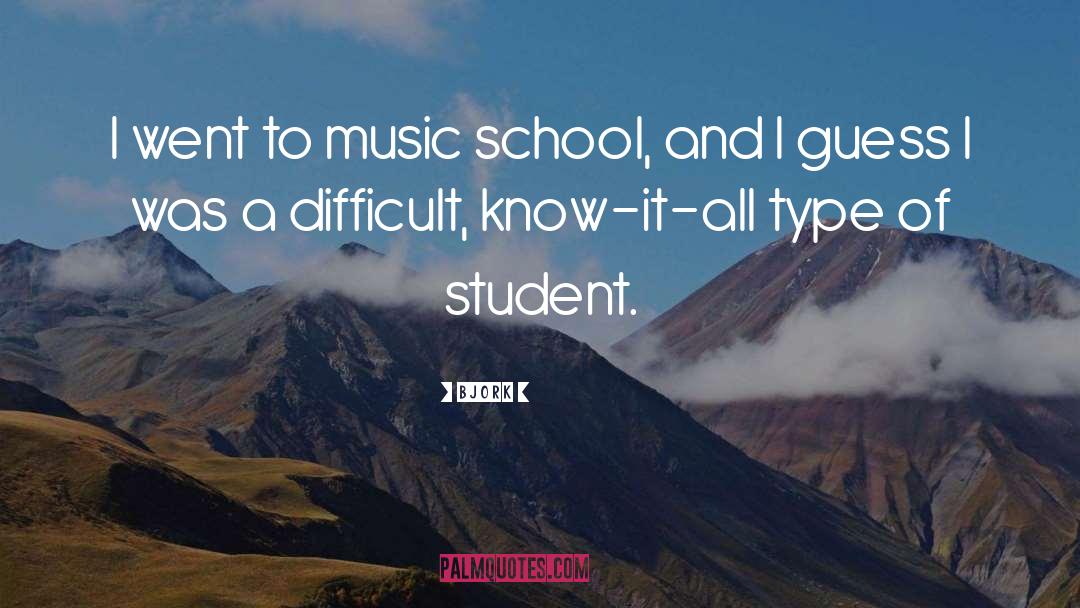Bjork Quotes: I went to music school,