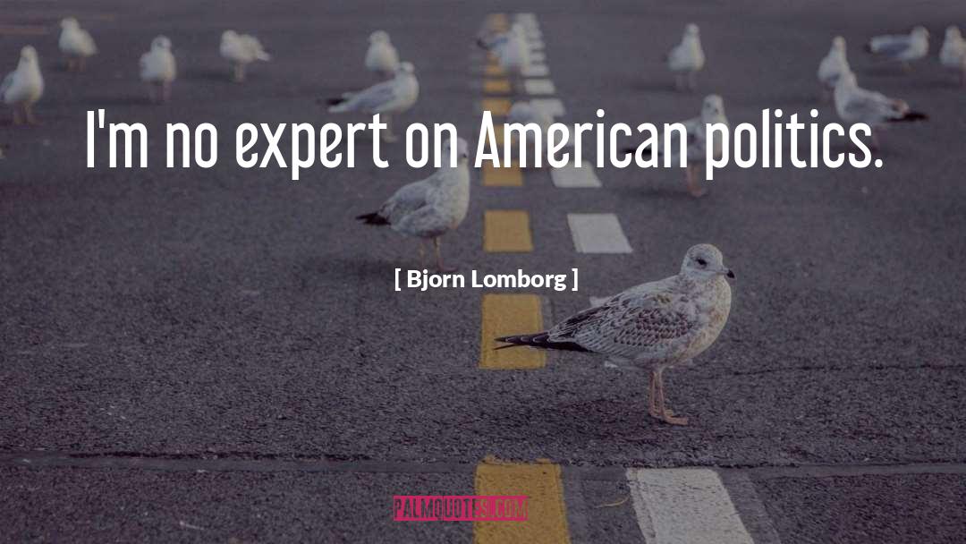 Bjorn Lomborg Quotes: I'm no expert on American