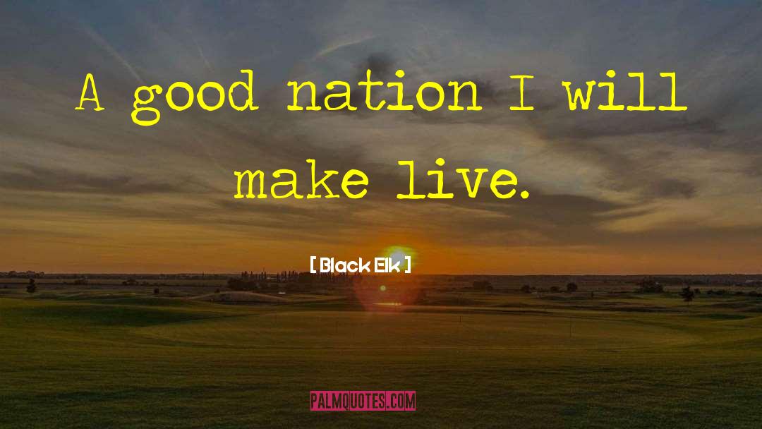 Black Elk Quotes: A good nation I will