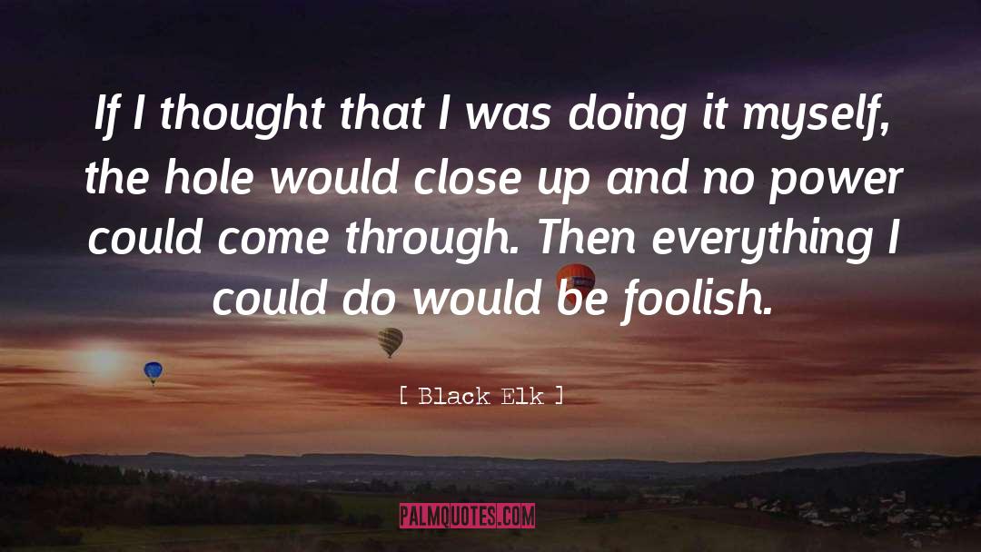 Black Elk Quotes: If I thought that I