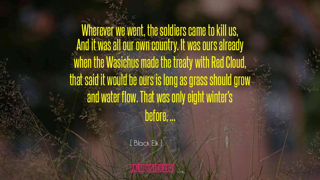 Black Elk Quotes: Wherever we went, the soldiers