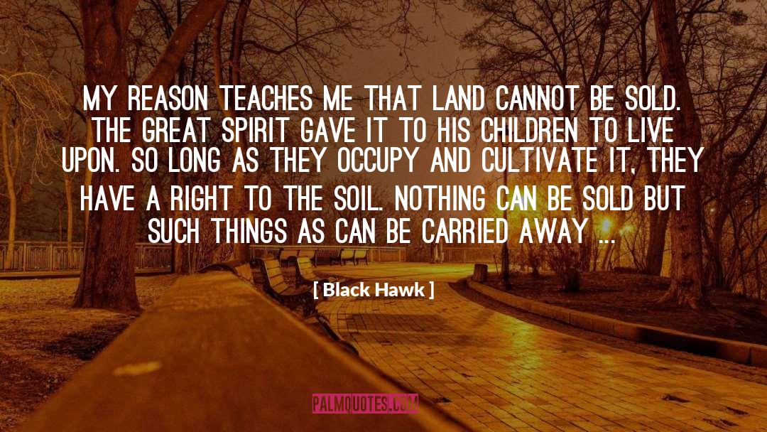 Black Hawk Quotes: My reason teaches me that
