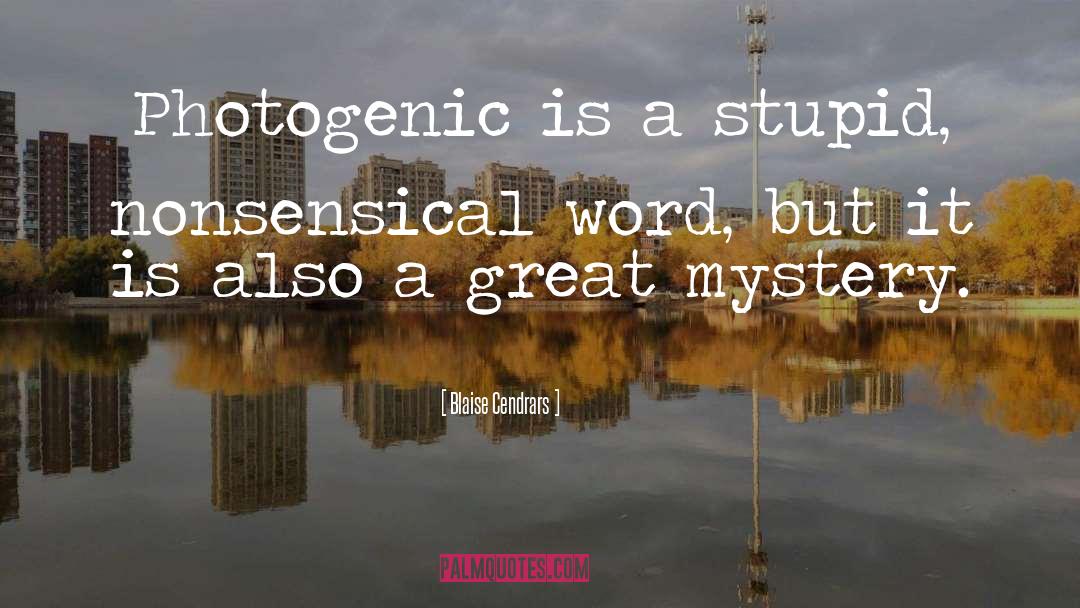 Blaise Cendrars Quotes: Photogenic is a stupid, nonsensical