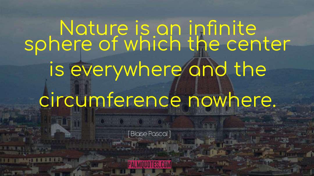 Blaise Pascal Quotes: Nature is an infinite sphere