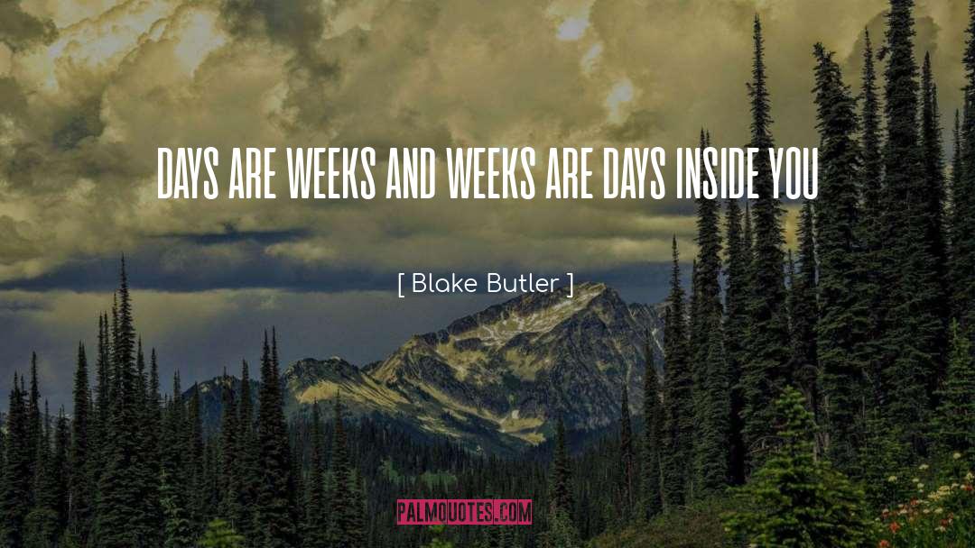 Blake Butler Quotes: DAYS ARE WEEKS AND WEEKS