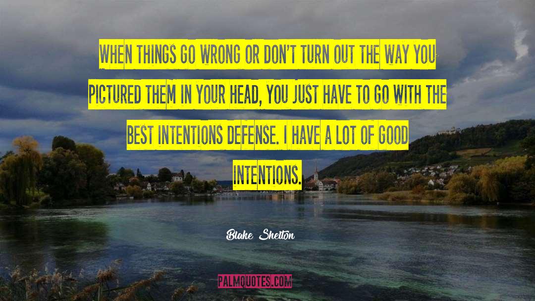 Blake Shelton Quotes: When things go wrong or
