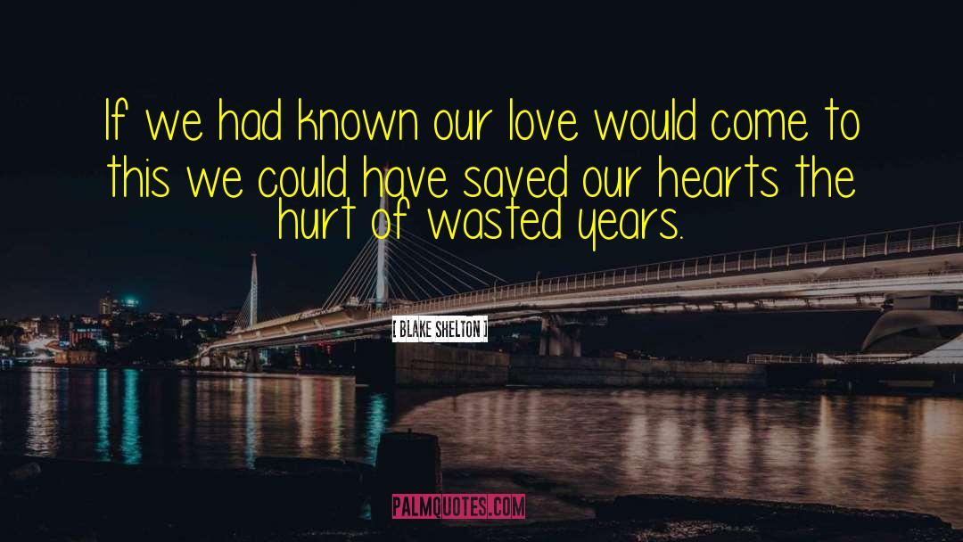 Blake Shelton Quotes: If we had known our