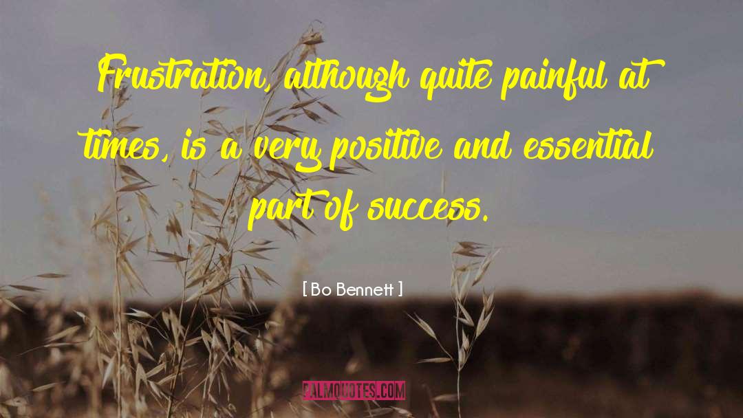 Bo Bennett Quotes: Frustration, although quite painful at