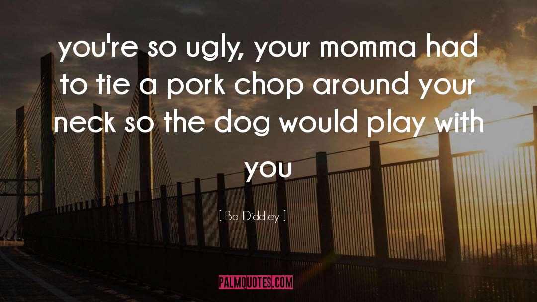 Bo Diddley Quotes: you're so ugly, your momma