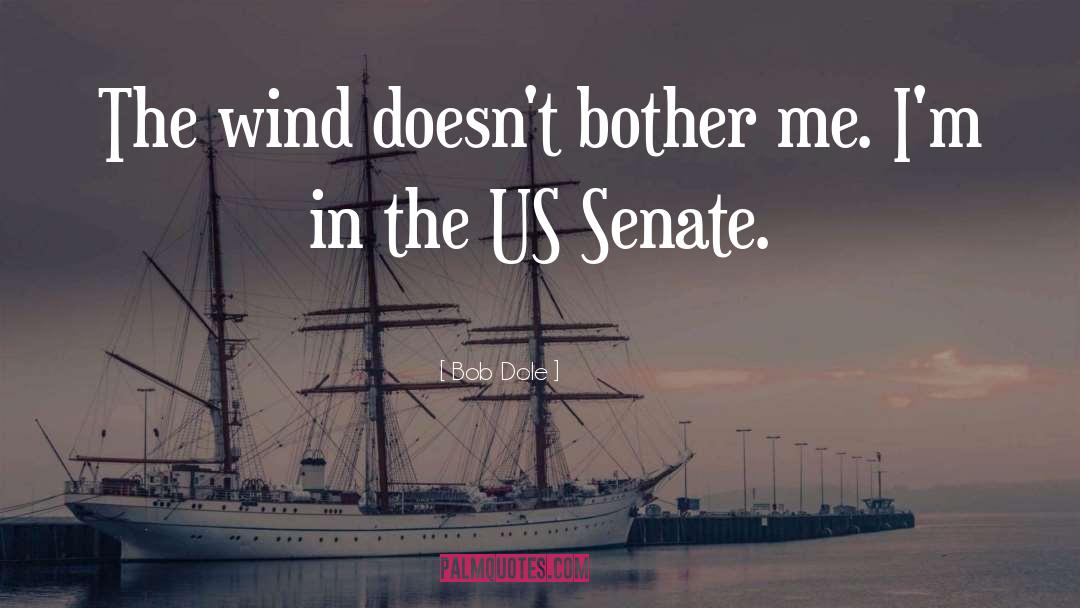 Bob Dole Quotes: The wind doesn't bother me.