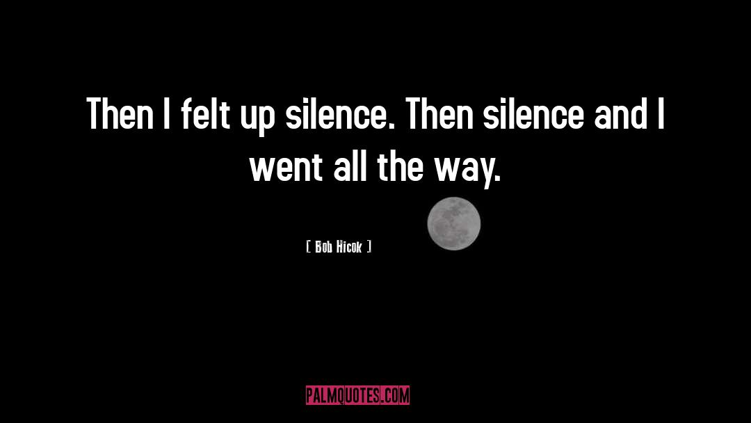 Bob Hicok Quotes: Then I felt up silence.