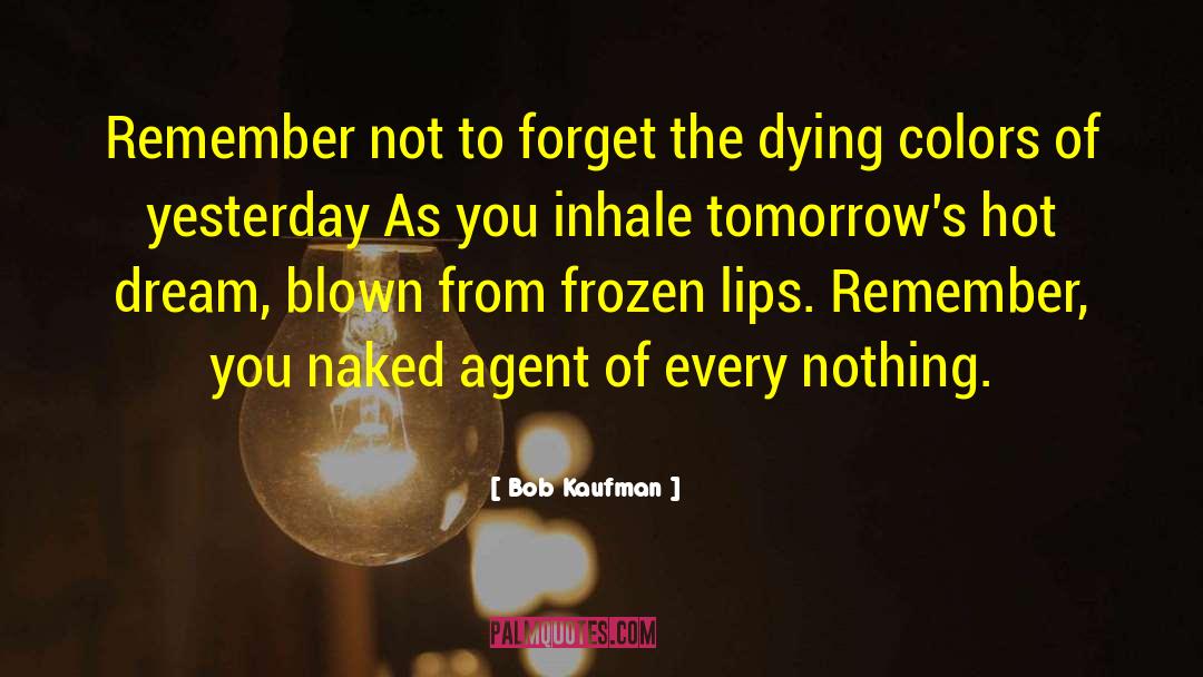 Bob Kaufman Quotes: Remember not to forget the