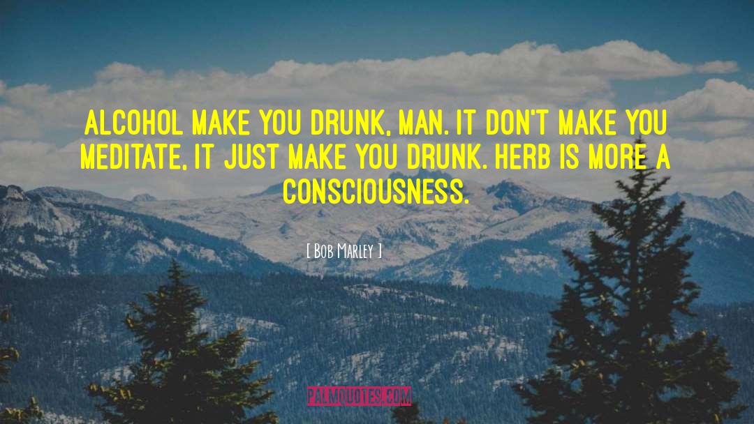 Bob Marley Quotes: Alcohol make you drunk, man.