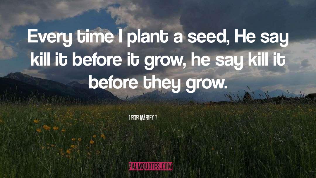 Bob Marley Quotes: Every time I plant a