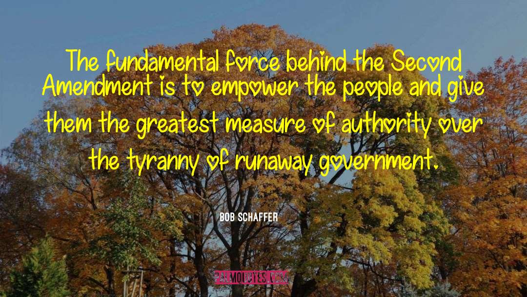 Bob Schaffer Quotes: The fundamental force behind the